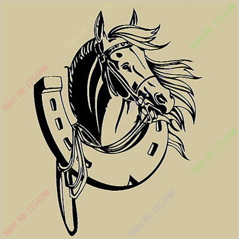 Vinyl Floor Plank - Beautiful Horse Head Wall Decal Pet