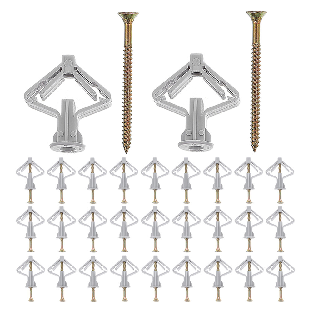 50Sets Heavy Duty Butterfly Dr - Drywall Anchor Screw review and price