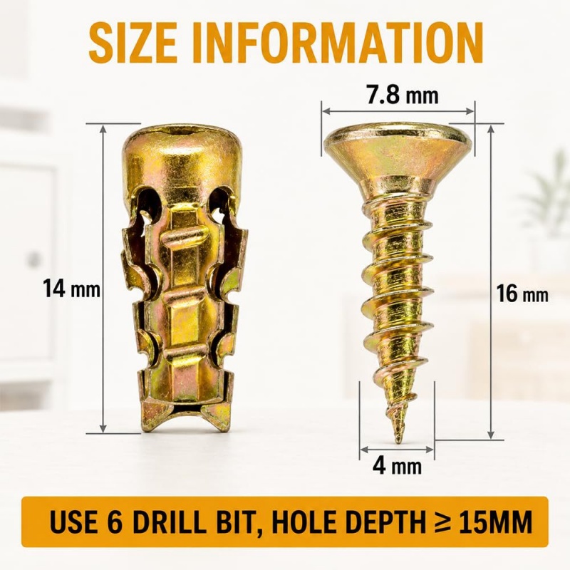50/100PC Stone Expansion Screw - Drywall Anchor Screw review and price