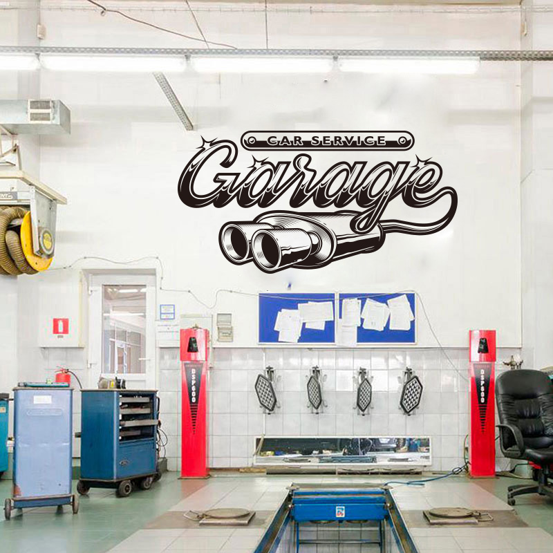 Retro Car Service Garage Wall  - Vinyl Floor Plank review and price